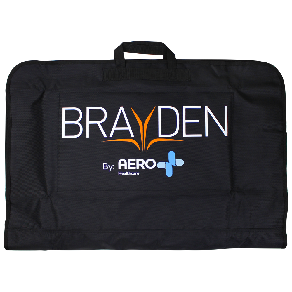 Aero Healthcare AEROBAG Manikin Mat Bag showing dual-function carry bag and training mat for BRAYDEN adult CPR manikin transport and ground-level skills practice