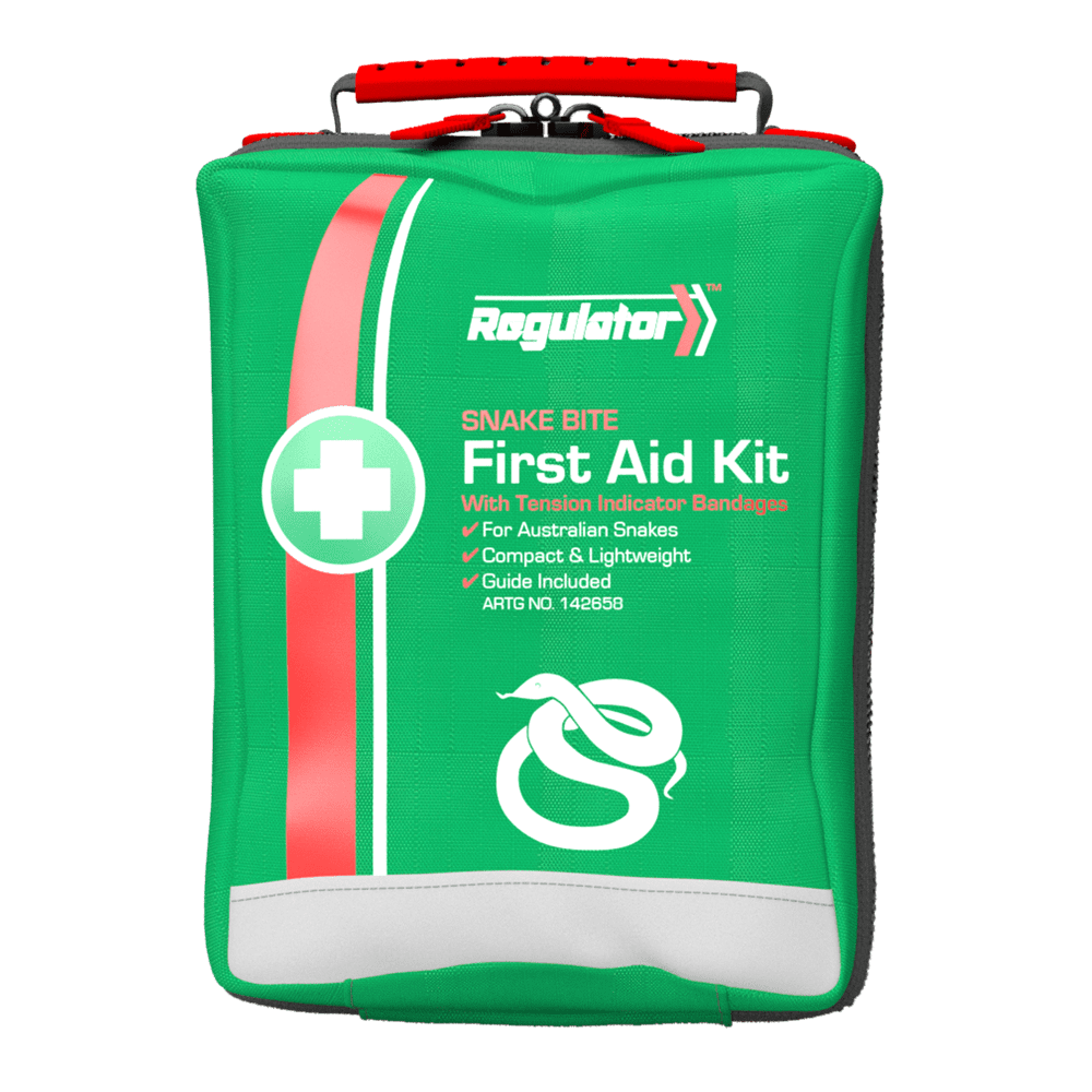 Green soft pack with a red stripe and a carry handle, the Regulator mark
