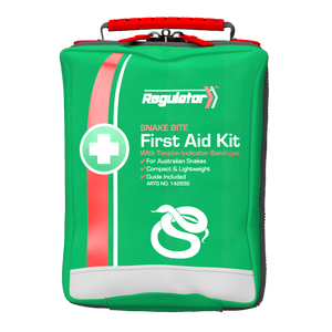 Green soft pack with a red stripe and a carry handle, the Regulator mark