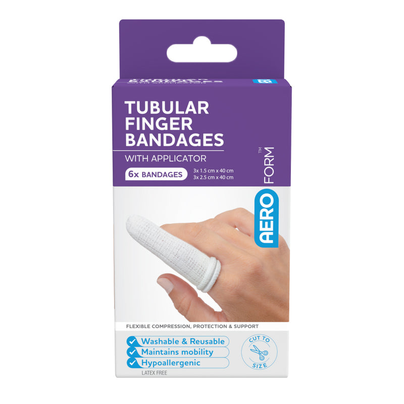 A second view of the same tubular finger bandages box front panel