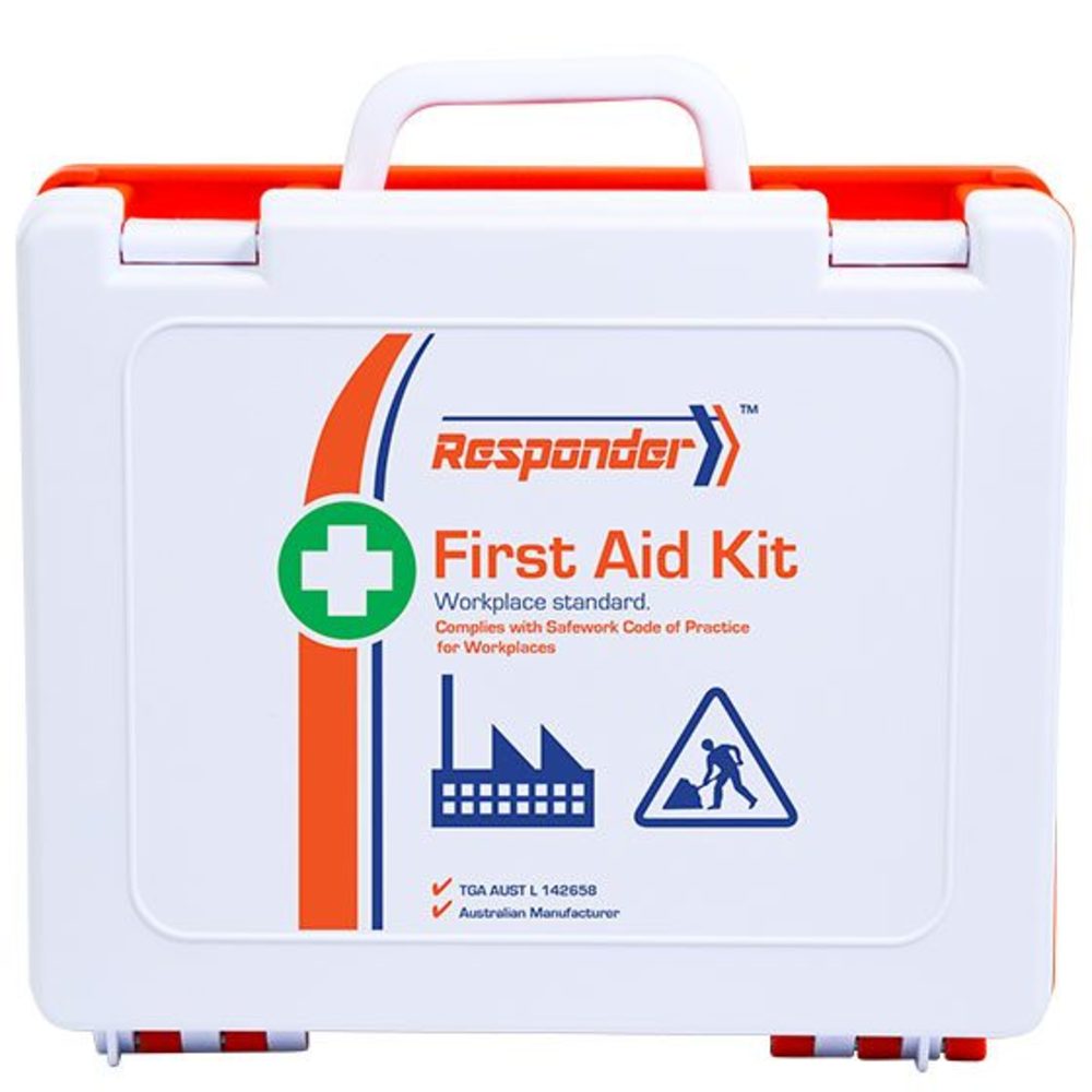 Aero Responder 4 Series rugged plastic case shown with Aero's standard artwork, supplied on this SKU with your own label in its place