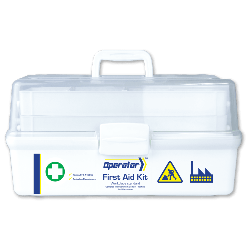 Aero Operator 5 Series tacklebox case shown with Aero's standard artwork, supplied on this SKU with your own label in its place