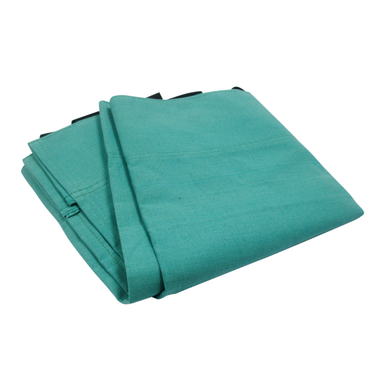 Aero Healthcare Green Terylene Cotton Carry Sheet showing compact folded emergency patient carry sheet with multiple handles for patient transport and confined space rescue operations