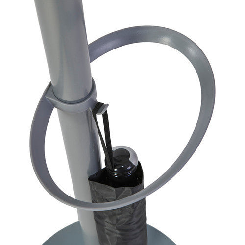 Steel tube frame and wooden accessories detail on the Alba Festival Coat Rack