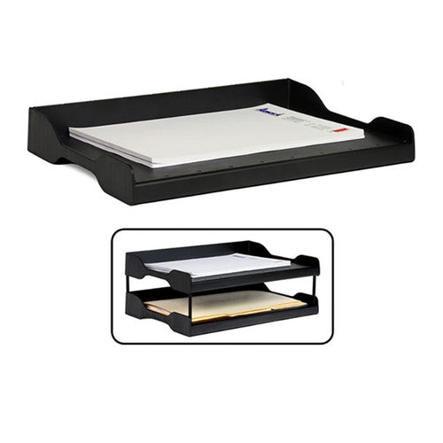 Arnos E122 Eco-Tidy Letter Tray with 40mm risers, wide-entry angled base and non-slip rubber feet