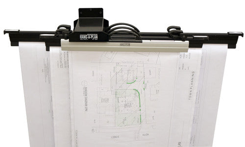 Arnos D064 wall rack with A1 plan binders stored on rail