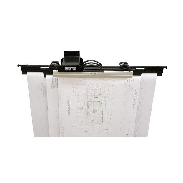 Arnos D064 wall rack with A1 plan binders stored on rail