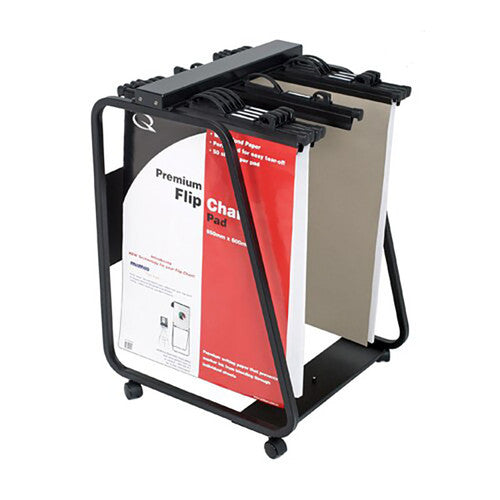 Arnos D002 Hang-A-Plan A2 steel trolley with 10 anodised aluminium General binders in satin black powder coat finish