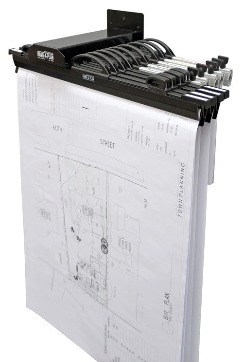 Arnos D065 wall rack holding A1 size Hang-A-Plan binders