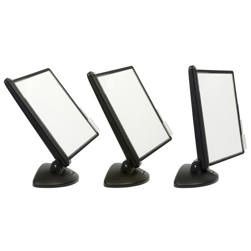 Arnos Swingsign display panels expanded to show full A4 sheet capacity