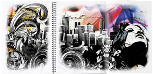 Artfusion A3 Visual Diary open to show interior pages and paper quality