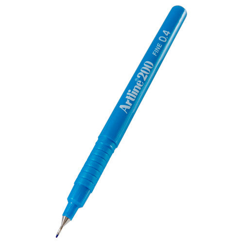 Artline 200 Bright Fineliner Pen 0.4mm Light Blue Box of 12