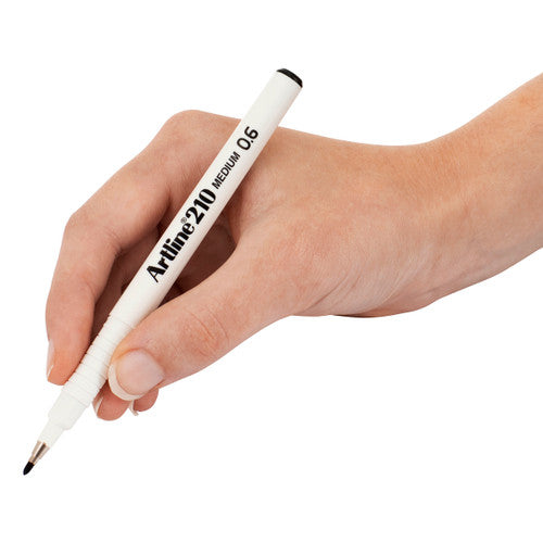 Artline 210 Fineliner Pen Medium 0.6mm Black Box of 12 - image 5