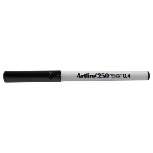 Artline 250 Permanent Marker 0.4mm Plastic Nib Black Box of 12 - image 3
