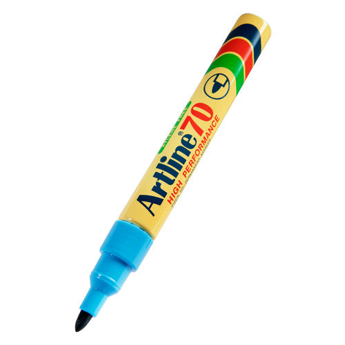 Artline 70 Permanent Marker 1.5mm Bullet Nib Light Blue Box 12 - image 3