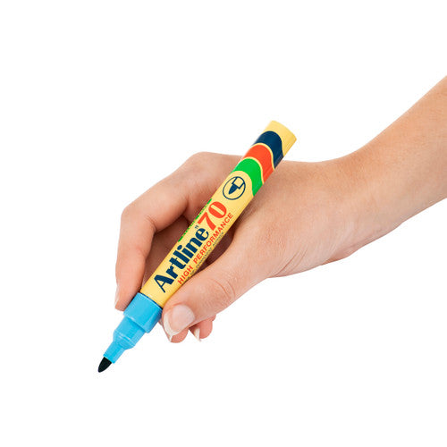 Artline 70 Permanent Marker 1.5mm Bullet Nib Light Blue Box 12 - image 4
