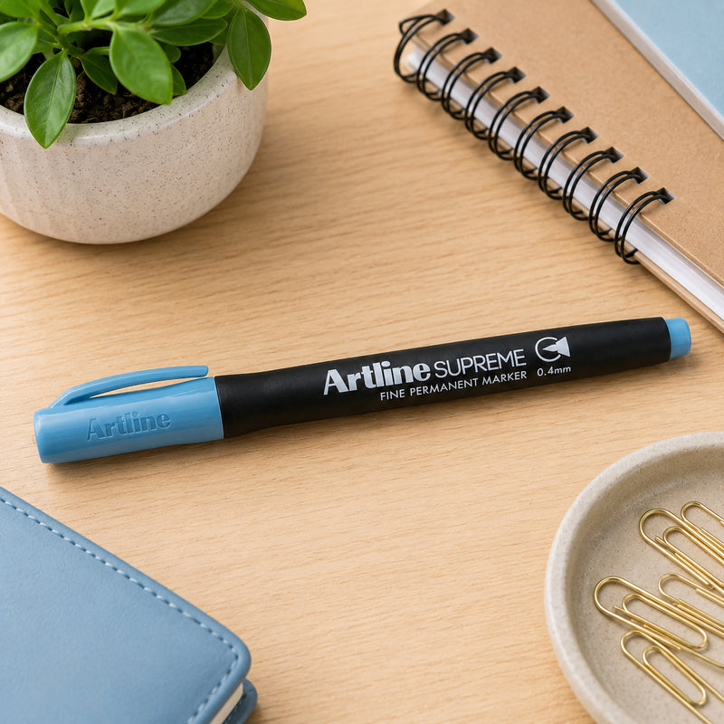 Artline Supreme Permanent Marker 0.4mm Light Blue - image 3