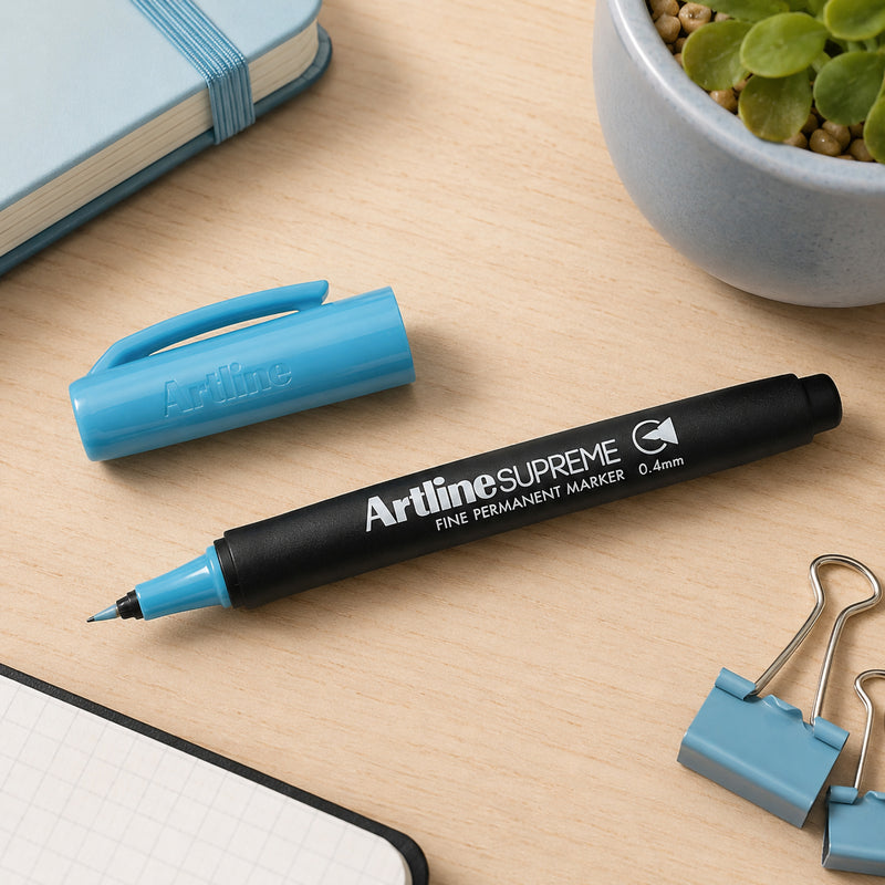Artline Supreme Permanent Marker 0.4mm Light Blue - image 4