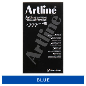 Artline Supreme Permanent Marker box front with Blue colour band, 1.0mm