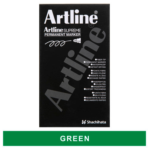 Artline Supreme Permanent Marker Green Box 12 - image 1