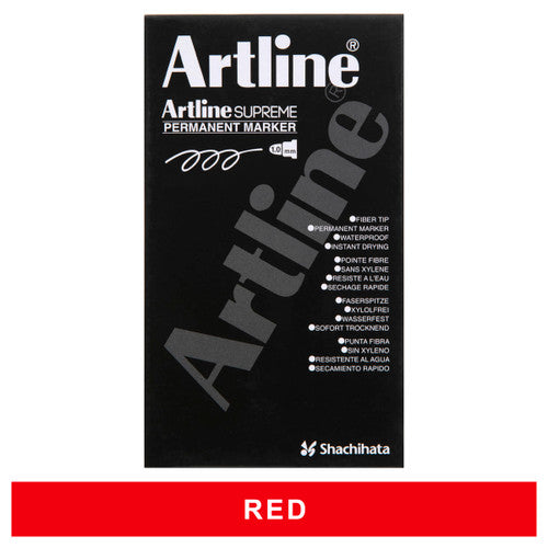 Artline Supreme Permanent Marker Red Box 12 - image 1