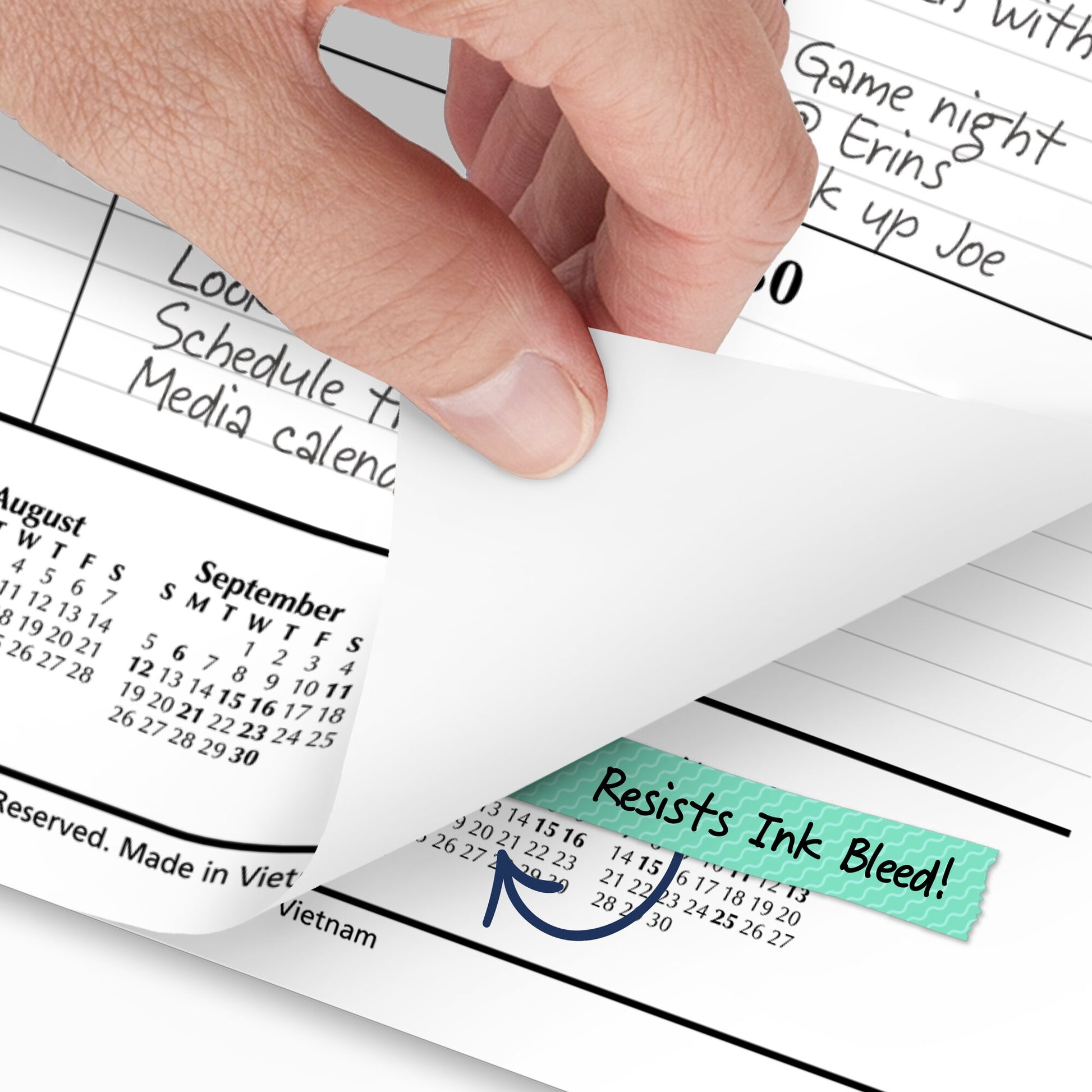 At-A-Glance Recycled Monthly Desk Pad 2027 552 x 431mm shown with its retail packaging and the product information panel visible.