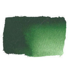 Chroma Atelier Free Flow Artists' Acrylic 250ml Viridian Green Hue: painted swatch of deep forest green with lighter leaf green