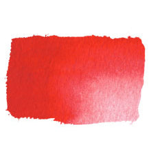 Chroma Atelier Free Flow Artists' Acrylic 250ml Pyrrole Red: square painted swatch of bright warm red thinning to coral pink