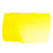 Chroma Atelier Free Flow Artists' Acrylic 250ml Cadmium Yellow Light: square painted swatch of bright lemon yellow thinning to pale cream