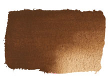 Chroma Atelier Free Flow Artists' Acrylic 60ml Burnt Umber: repeat of the painted swatch, rich chocolate brown lightening to sandy tan