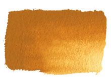 Chroma Atelier Free Flow Artists' Acrylic 60ml Yellow Ochre: repeat of the painted swatch, warm golden mustard yellow