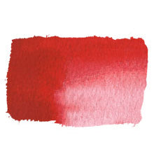 Chroma Atelier Free Flow Artists' Acrylic 60ml Napthol Crimson: square painted swatch of deep crimson red thinning to soft raspberry pink