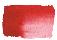 Chroma Atelier Free Flow Artists' Acrylic 60ml Napthol Crimson: repeat of the wide brushed swatch of deep crimson red thinning to soft raspberry pink