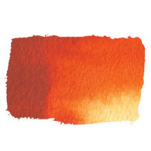 Chroma Atelier Free Flow Artists' Acrylic 60ml Red Gold: square painted swatch of rusty copper orange, brick-toned in mass and golden when thin