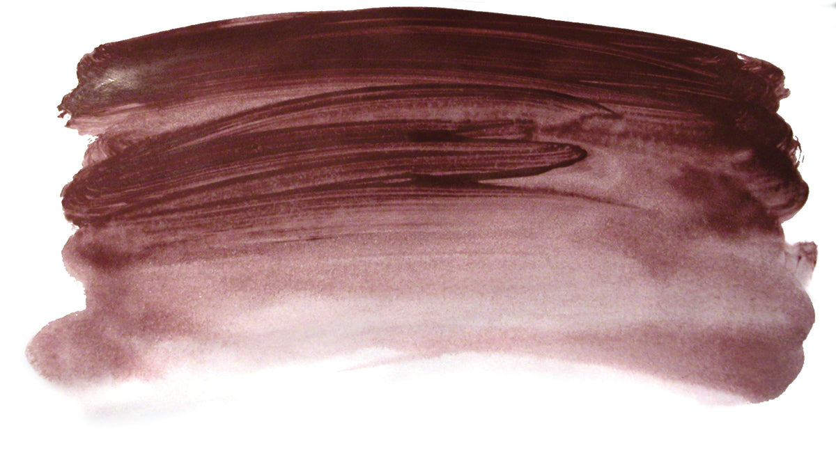 Chroma Atelier Interactive Acrylic Paint 250ml Mars Violet: brushed swatch going from a dusky earth violet to a plum to pale lilac wash