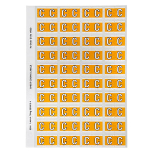 Avery Alphabetical C Side Tab Labels 44503 25x42mm 240 Pack | Larger label format for improved shelf readability in colour-coded filing