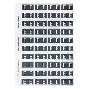 Avery Alphabetical E Side Tab Labels 44505 25x42mm 240 Pack | Larger label format for improved shelf readability in colour-coded filing