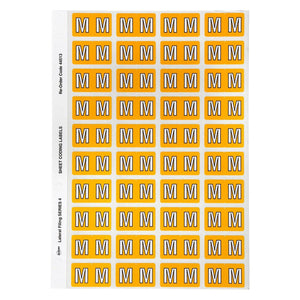 Avery Alphabetical M Side Tab Labels 44513 25x42mm 240 Pack | Larger label format for high-frequency letter in colour-coded filing