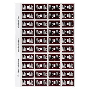 Avery Alphabetical Mc Side Tab Labels 44527 25x42mm 240 Pack | Larger label format for Mc-surname colour-coded filing systems