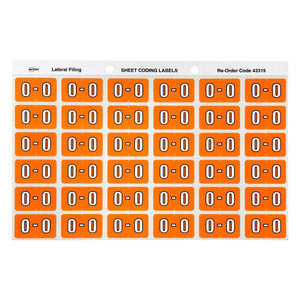 Avery Alphabetical O Side Tab Labels 43315 25x38mm 180 Pack | Smaller format for colour-coded filing system top-up