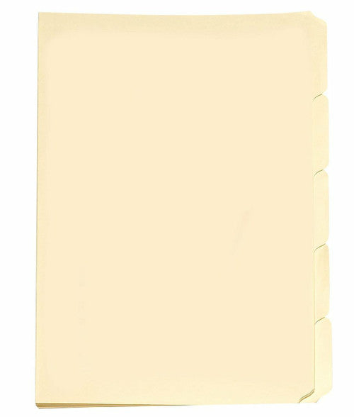Avery Buff Tabbed Manilla Folders Foolscap 5 Pack - image 1
