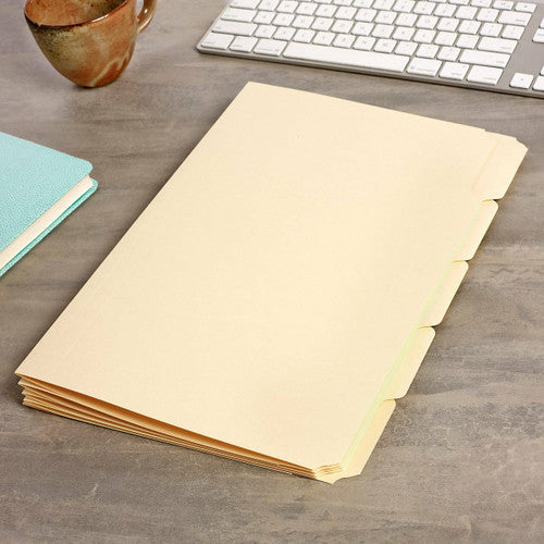 Avery Buff Tabbed Manilla Folders Foolscap 5 Pack - image 2