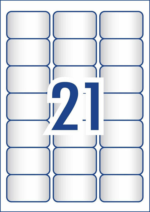 Avery Crystal Clear Address Labels L7560 525 Pack 63.5 x 38.1mm 21UP - image 3