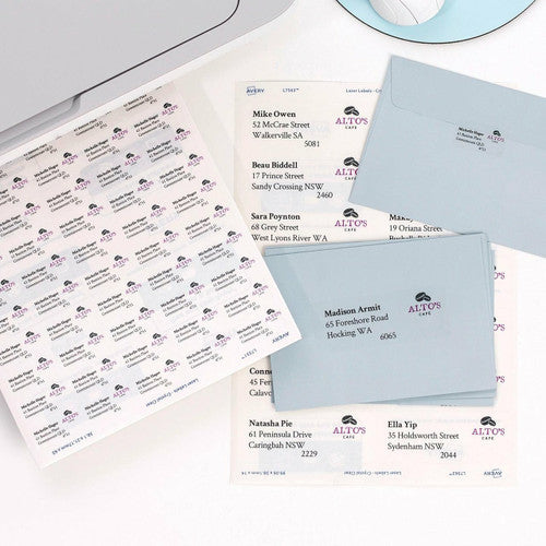 Avery Crystal Clear Address Labels L7560 525 Pack 63.5 x 38.1mm 21UP - image 4
