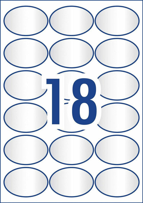 Avery Crystal Clear Oval Multi-Purpose Labels L6024C 180 Pack 63.5 x 42.3mm 18UP - image 2