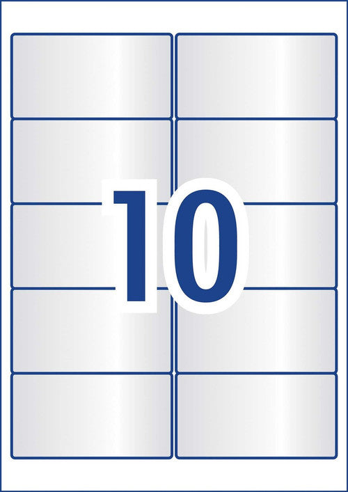 Avery Crystal Clear Rectangular Product Labels L7113 100 Pack 96 x 50.8mm 10UP - image 2