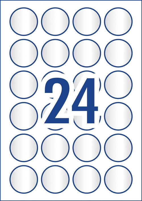 Avery Crystal Clear Round Multi-Purpose Labels L6112C 240 Pack 40mm - image 2