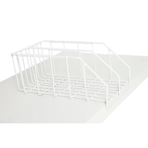 Avery Desktop File Rack 40465 210x370mm White | Compact metal rack for desk and credenza lateral file storage