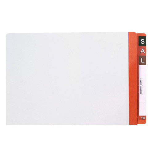 Avery Extra Heavyweight Shelf Lateral Colour Mylar End Tab File White Dark Orange FC Box 100 - image 1