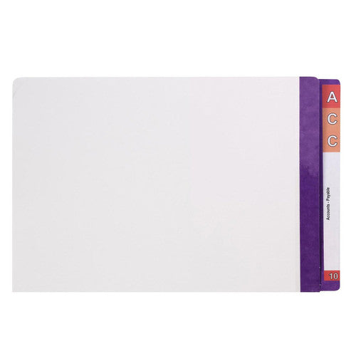 Avery Extra Heavyweight Shelf Lateral Colour Mylar End Tab File White Purple FC Box 100 - image 1